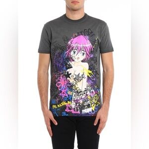 DSQUARED2 F/W 2016 P*RN Manga Gray Shirt T-Shirt Size XL Punk Anime